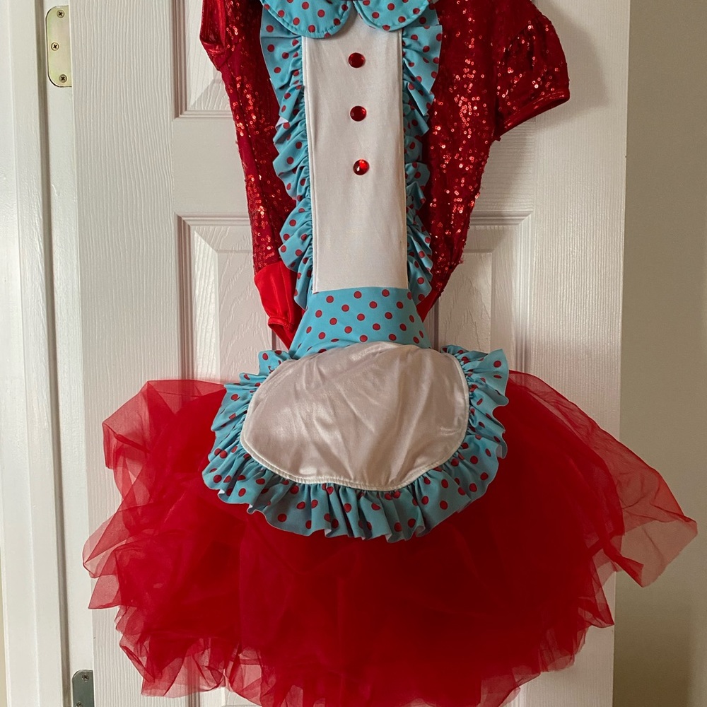 Glitzy Red Diner Waitress Costume - Picture 2 of 2